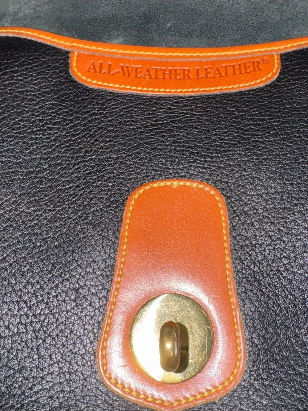 Vintage Dooney & Bourke All-Weather Leather (AWL) Arrowhead Essex Crossbody Bag.